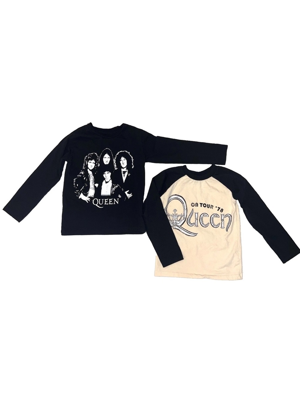 Lot Of Two Kids Youth Queen Long Sleeve Graphic Band Tees Sz 6 (S)
